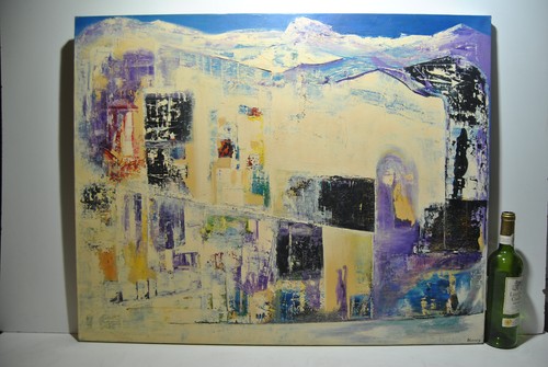 Tableau montagne abstraction