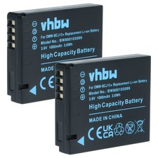 2 Batteries pour Panasonic Lumix DMC-LX7 DMC-LX5 DMW-BCM13 1000mAh 3,6V