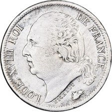 Monnaie, France, Louis XVIII, Louis XVIII, 1/2 Franc, 1823, Paris, TTB, Argent