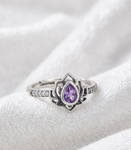 Bague améthyste argent - améthyste,