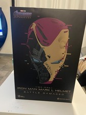 Casque Iron Man Endgame Mark 50 endommagé au combat en boite neuf  3000 Pièces