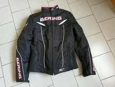  BLOUSON MOTO FEMME KWERK 3 EN 1 BERING NOIR BLANC FUSCHIA TAILLE 1 38 COMME 9