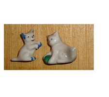 2 Fèves Chats des années 80