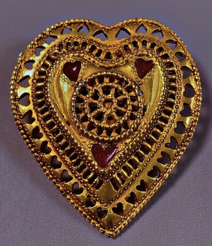 Vintage broche dorée - broche,
