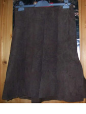 jupe PROMOD daim veritable brun .t 40;( V/G) D