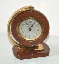 Ancien réveil horloge mécanique BAYARD pivotant bois Vintage 50's, à réparer