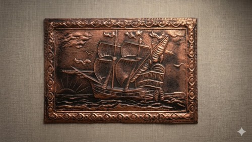 Tableau ancien cuivre - ancien, en