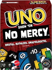 UNO Show No Mercy Jeu de Cartes Socièté Mattel Édition Spéciale 56 Cartes Bonus