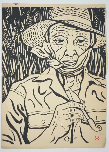 Gravure sur bois couleur