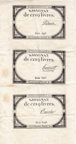 Livres assignat 10 - assignat, du