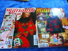 2 livres   complets avec modéles  catalogues poiNTS DE CROIX ET TRICOT marianne 