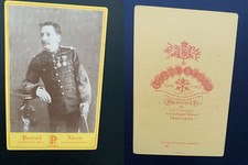 Provost, Perpignan, soldat en tenue Vintage albumen print. Tirage albuminé 
