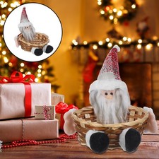  Panier de rangement de Noël : bol à bonbons Père Noël – récipient à collation