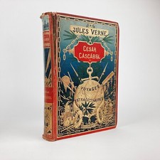 JULES VERNE : CÉSAR CASCABEL . CARTONNAGE HETZEL À L'ORBE DORÉ . CIRCA 1900
