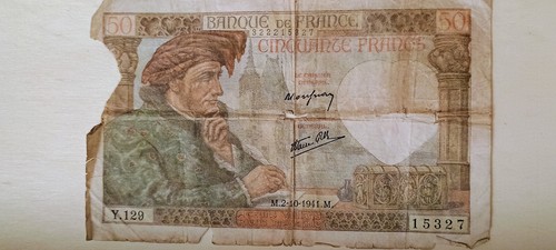 Billet francs jacques - francs,