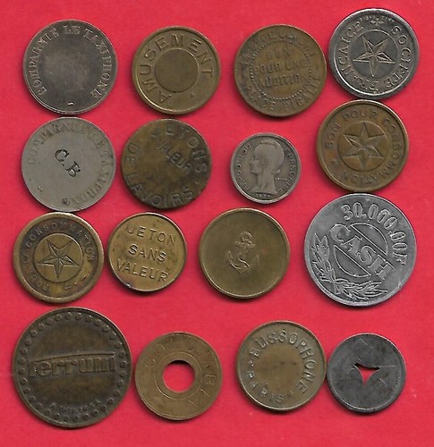 Lot jetons de machines - jetons,