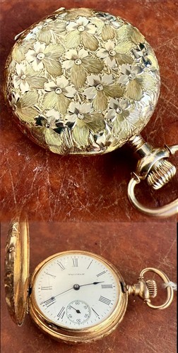Waltham montre poche 14k - montre, or