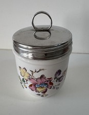 CUIT OEUF EGG CODDLER PORCELAINE ANGLAISE WEDGWOOD SERVICE SWALLOW DECOR FLEURS