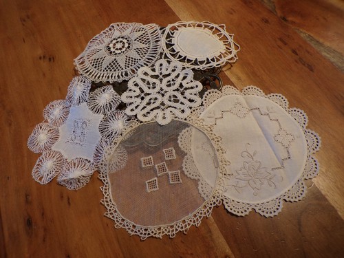 Linge ancien napperons en - napperons,