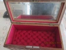 BOITE A BIJOUX BOIS EXOTIQUE CACHETTE MIROIR JEWEL WOOD BOX