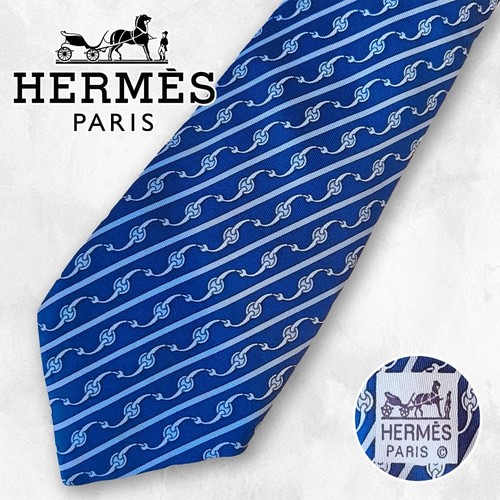Cravate soie hermes 140 cm - hermes,