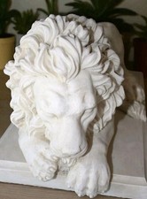 Statue Lion Endormi Jardin Décoration Zen 