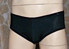 Slip basic noir avec soie