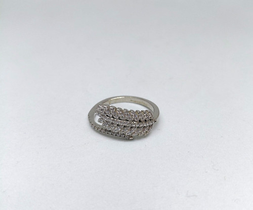 Bague plume avec - , zirconium