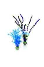 Jeu de plantes M en bleu et