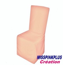 Les 4 / HOUSSE de CHAISE TISSU AMEUBLEMENT pour une déco CHIC et SYMPA / SAUMON