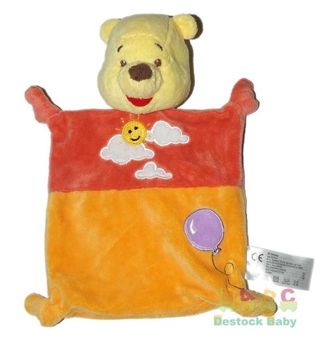 Doudou plat winnie orange - plat,