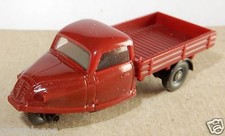 MICRO WIKING HO 1/87 GOLI DREIRAD TRICYCLE rouge feu #330 no box