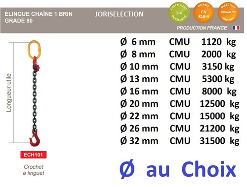 Elingue chaîne levage de - elingue,