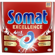 SOMAT Caps Excellence 4 En 1 20 Pièces 8 Paquet Tablettes De Lave-Vaisselle