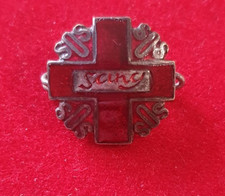 INSIGNE MILITAIRE  - SOS DONNEUR SANG CROIX ROUGE ARGENT