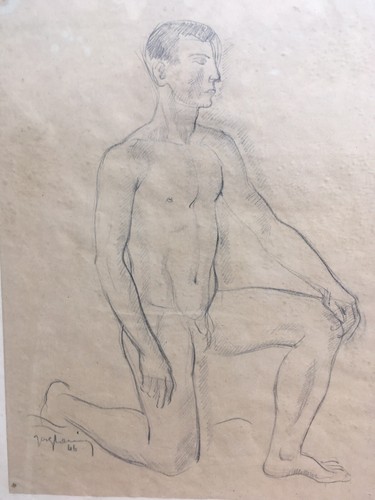 Beau grand dessin homme - dessin, nu
