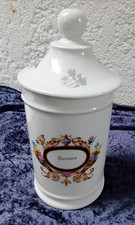 pot à pharmacie en porcelaine de Limoges Pervinca
