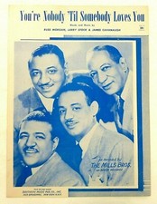 Vous ' Re Nobody 'Til Somebody Aime The Mills Brothers Feuille Musique ( Fm)