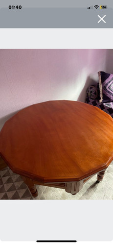 Table ronde bois oriental - en,
