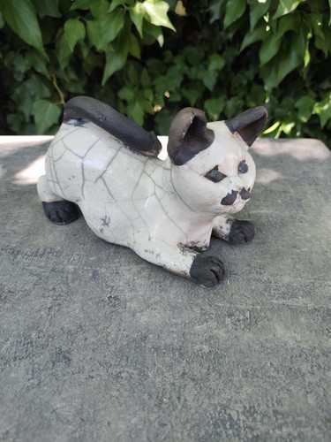Chat céramique raku - chat,