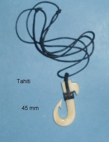 Pendentif hameçon polynésien - pendentif,