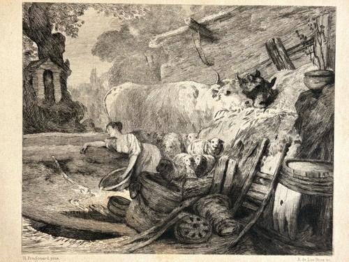 Fragonard gravure eau forte - fragonard,