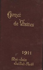 ANCIEN CARNET DE VISITES MEDECINS 1911 CUIR VACHETTE/CARNET LEFRANCQ+BUVARDS