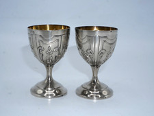 PAIRE DE COQUETIERS  EN ARGENT