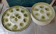 Service à huitres Moulin des Loups Orchies  / 11 assiettes + 1 plat