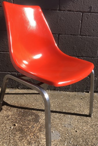 Vintage red shell - red, fiberglass