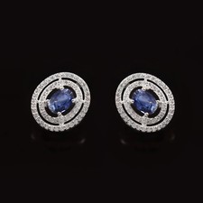 Boucles d’Oreilles Saphir