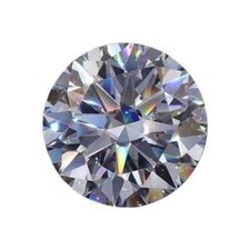GRA Moissanite Pierre Blanc Couleur D VVS1 Coupe Ronde 1,50 Ct Pierre Précieu...