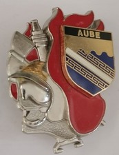 SP Sapeurs Pompierrs AUBE SDIS  Casque F 1 Hache Lance Flamme  DELSART 1990 2000