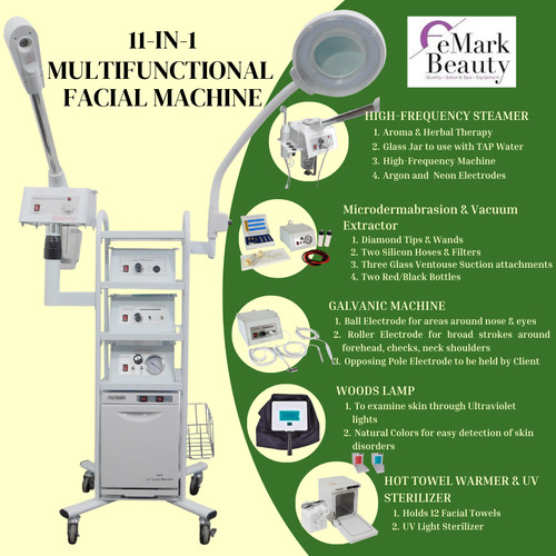 Facial machine with - in,